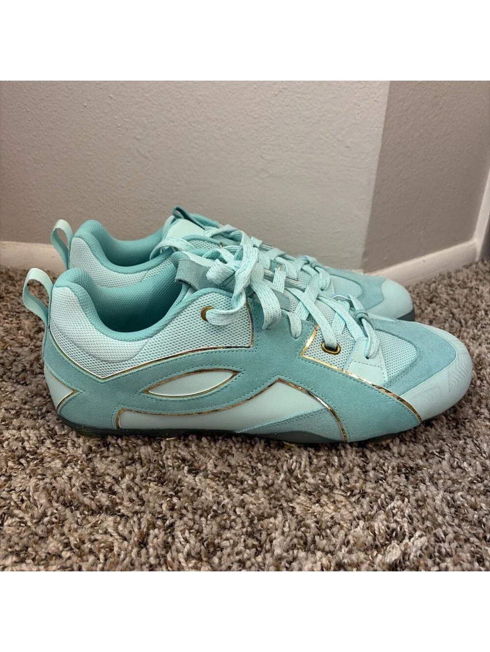 Under Armour Yard Icon MT Metal Baseball Cleats Size 15 Green/Gold 6012731-791